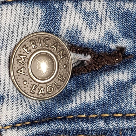 American Eagle Distressed Denim Jean Shorts Men's Size 30 Cutoffs 9” Blue - Picture 9 of 11